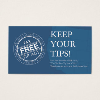 TaxFreeTipAct.com Cards