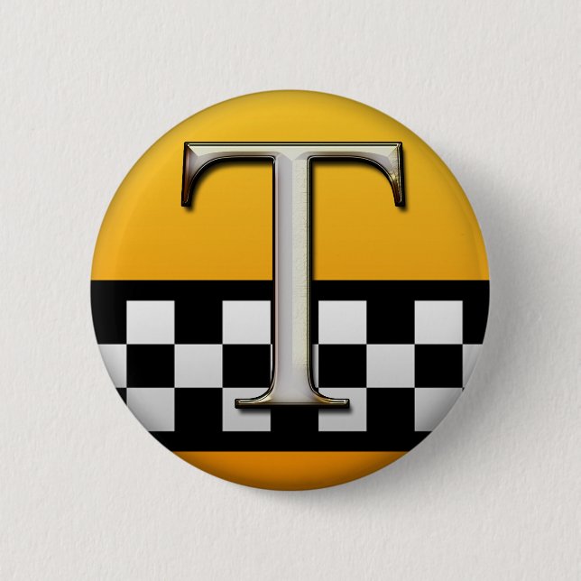 TAXI 6 CM ROUND BADGE (Front)