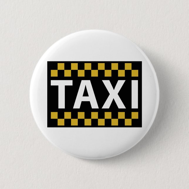 Taxi 6 Cm Round Badge (Front)