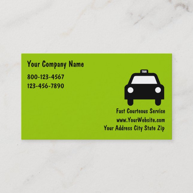 Taxi Business Cards (Front)