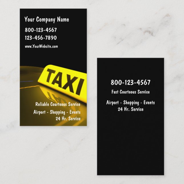 Taxi Business Cards (Front/Back)
