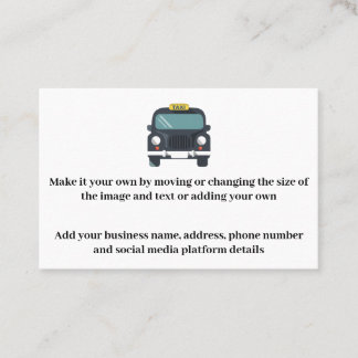 Taxi Business Cards - Customize for your business