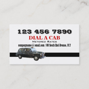Taxi cab british london black business card