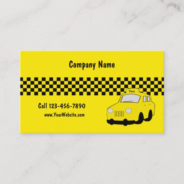 Taxi Cab Business Cards (Front)