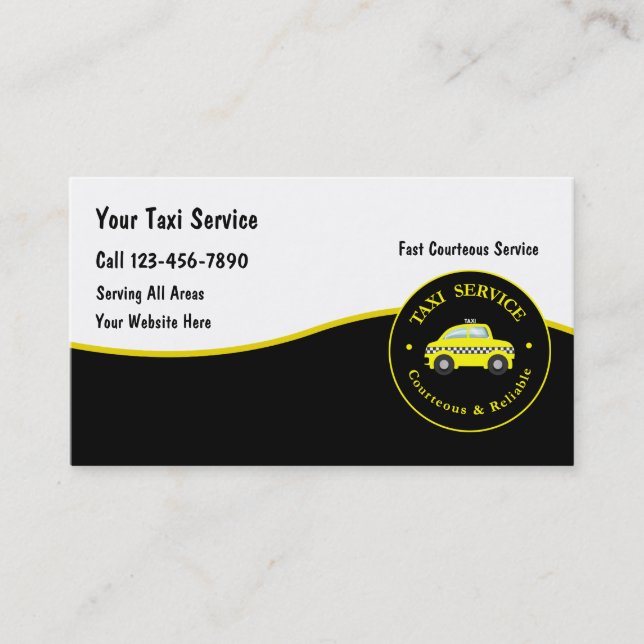 Taxi Cab Business Cards (Front)