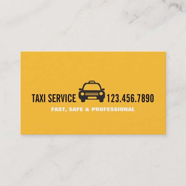 Taxi Cab Driver Services Business Card (Front)