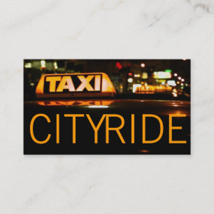 Taxi, Cab, Driver, Transportation Business Card