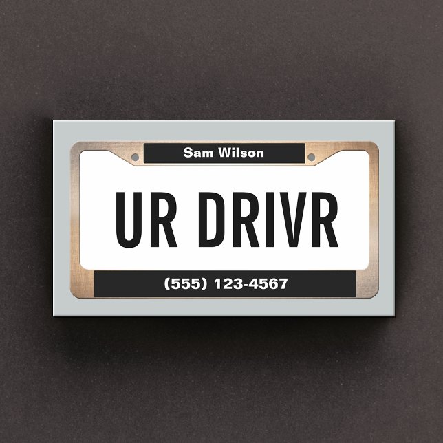 Taxi Cab Service Car Licensed Plate Business Card (Creator Uploaded)