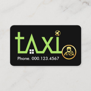 Taxi Cab Transport Route Direction Business Card