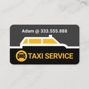 Taxi Car Border Route Line Business Card