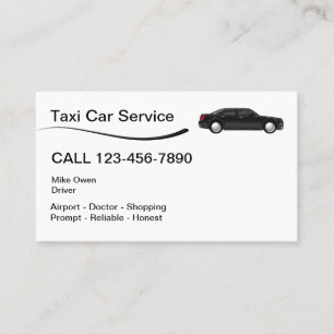 Taxi Car Service Business Card