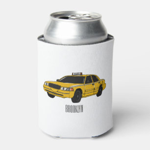 Taxi cartoon illustration can cooler