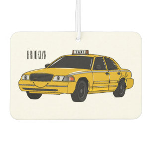 Taxi cartoon illustration car air freshener