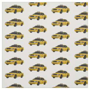 Taxi cartoon illustration fabric