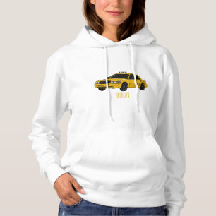 Taxi cartoon illustration hoodie