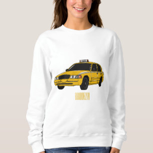 Taxi cartoon illustration sweatshirt