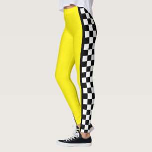 Taxi Check Stripe Pattern Leggings
