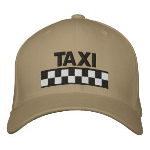 TAXI Chequered Embroidered Baseball Cap
