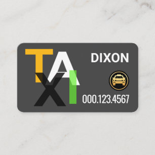 TAXI Colours Cab Driver Business Card