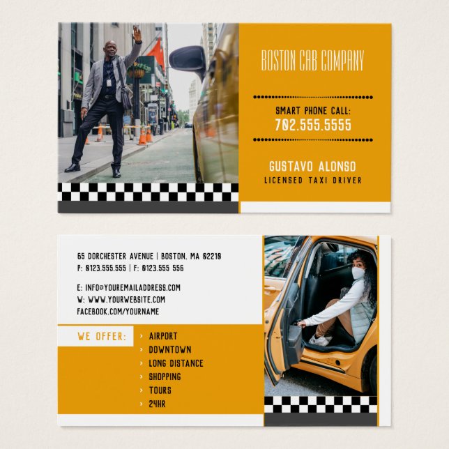 Taxi Driver | Cab Company (Front & Back)