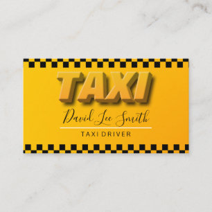 Taxi Driver / Cab Service Business Card