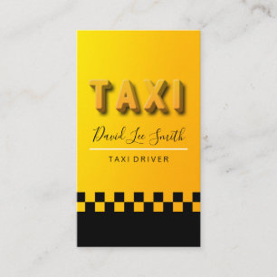 Taxi Driver / Cab Service Business Card