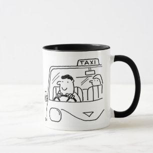 Taxi Driver Cartoon. Cab Driver  Mug