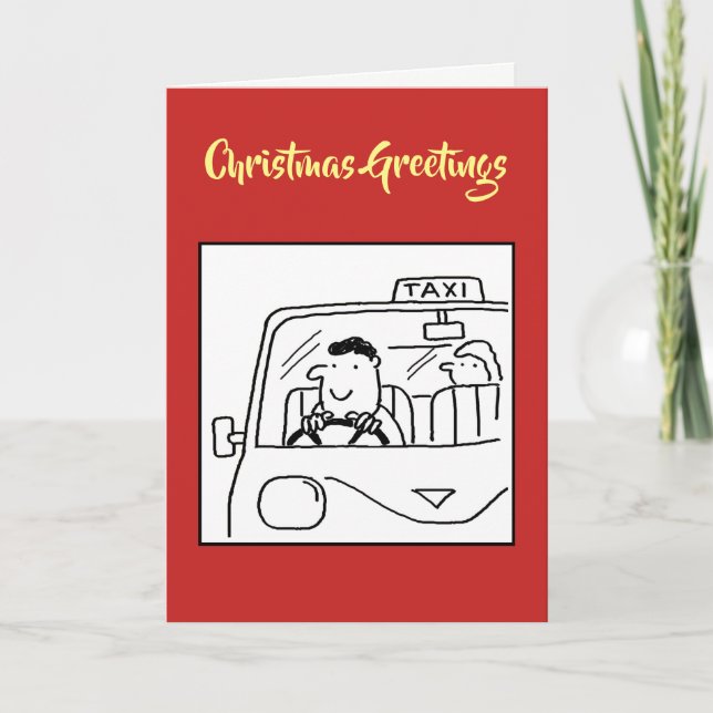 Taxi Driver Christmas Card (Front)