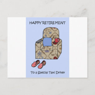 Taxi Driver Happy Retirement. Postcard