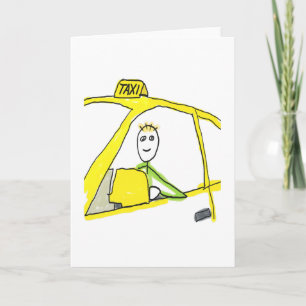 Taxi Driver Stickman Card