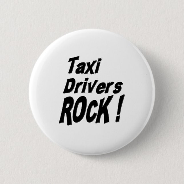 Taxi Drivers Rock! Button (Front)