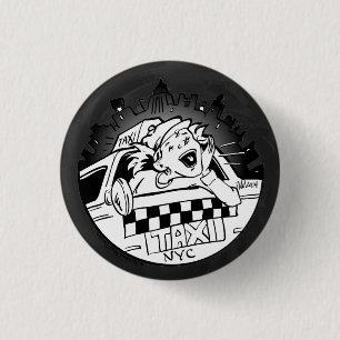 Taxi Girl 3 Cm Round Badge