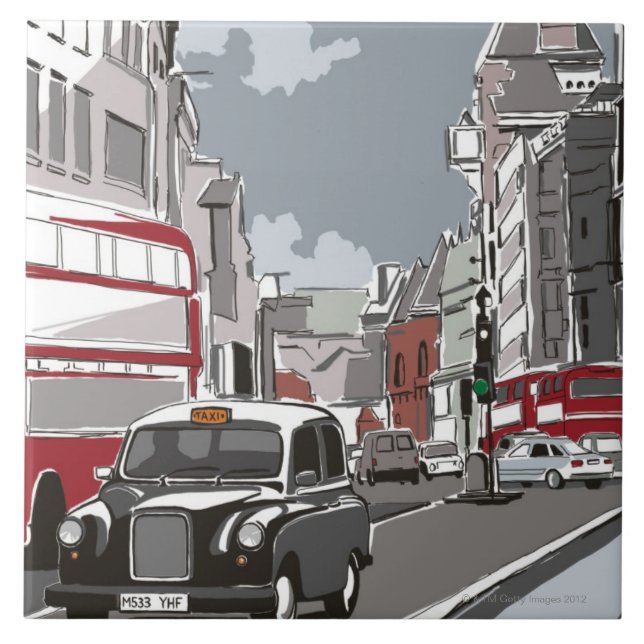 Taxi in London Tile (Front)