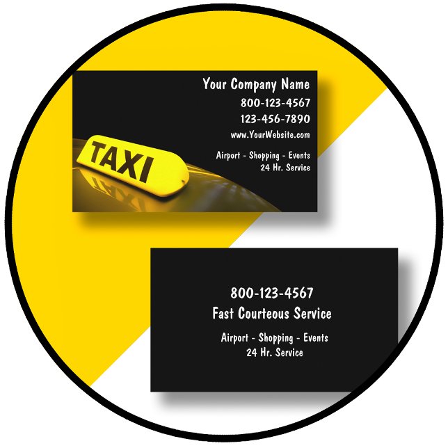 Taxi Light Modern Business Card (Creator Uploaded)