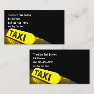 Taxi Light Transportation Business Cards