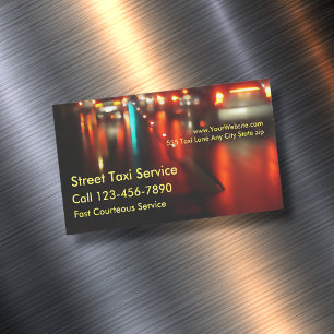 Taxi Magnetic Business Card