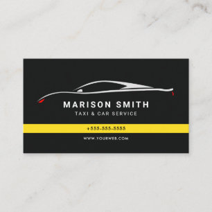 Taxi modern minimalist business card