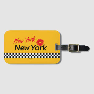 Taxi NY & Red Kiss Baggage Labels Luggage Tag