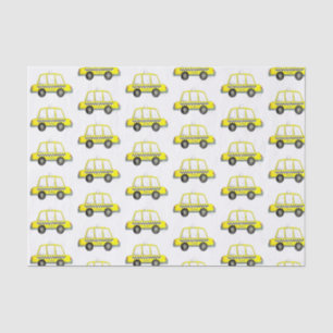 Taxi NYC Yellow New York City Chequered Cab Print Tissue Paper