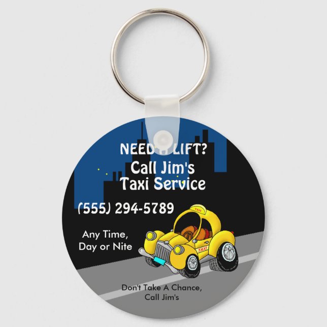 Taxi Service Key Ring (Front)