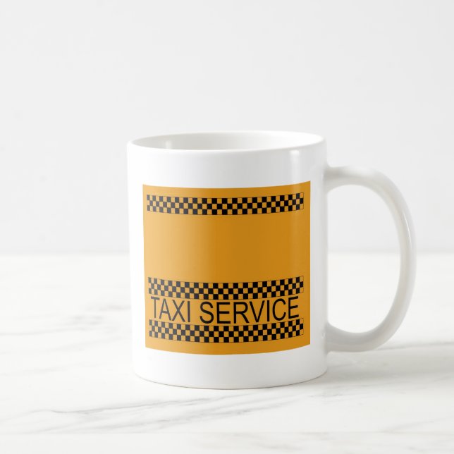 Taxi service with space for text coffee mug (Right)