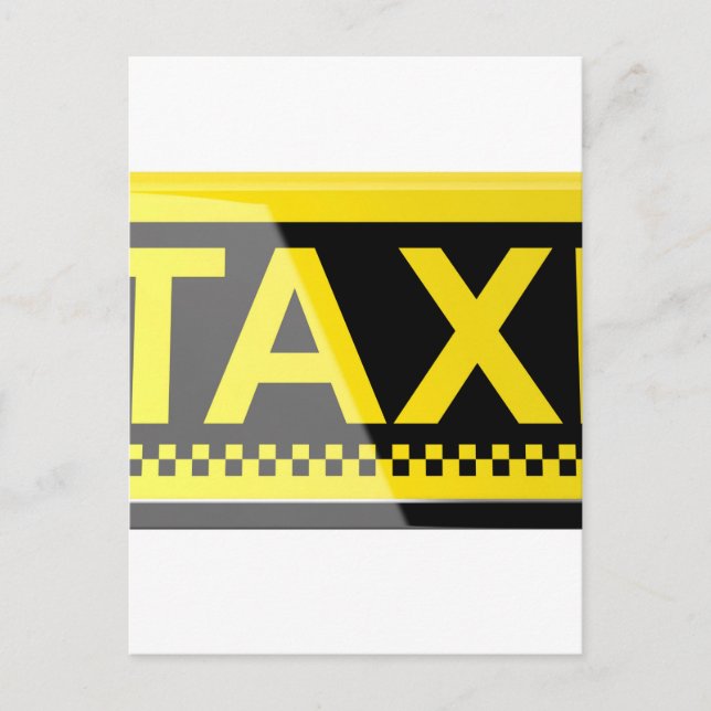 Taxi sign postcard (Front)