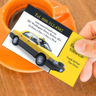 Taxi Yellow Cab Business Card