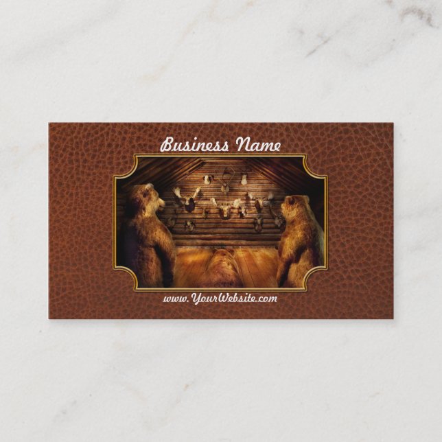 Taxidermy - Home of the three bears Business Card (Front)