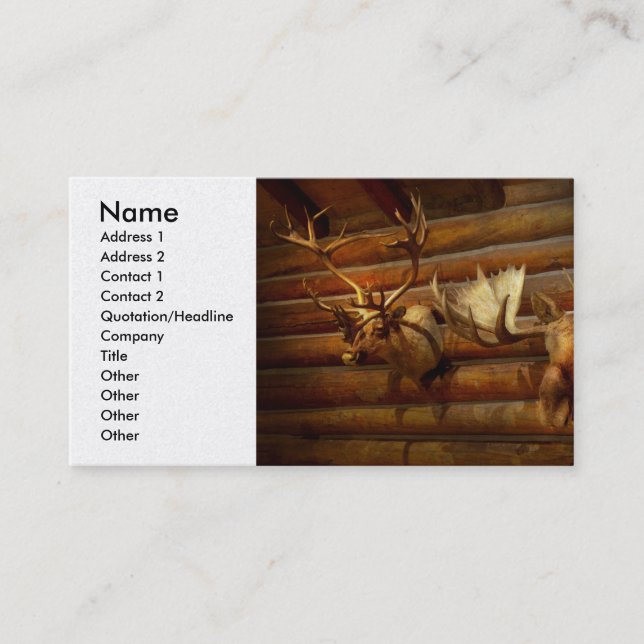 Taxidermy - The hunting lodge  Business Card (Front)