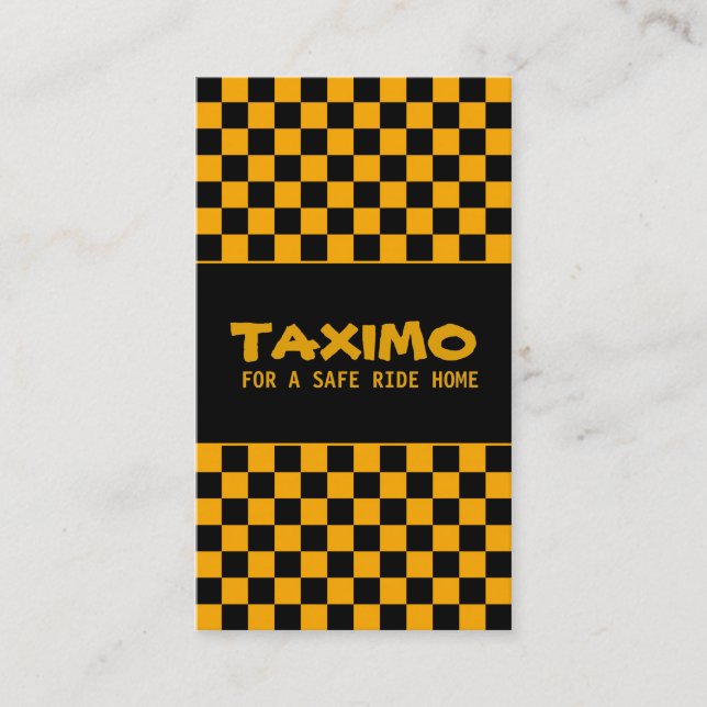 Taximo Taxi Service Automotive Business Card (Front)