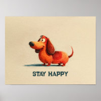 tay Happy Dog – Cute Positive Quote Art