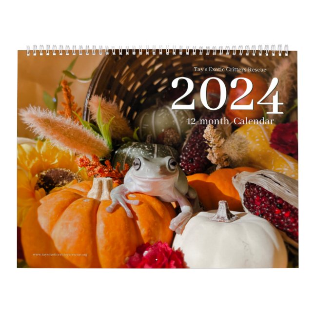 Tay’s Exotic Critters Rescue 2024 Calendar (Cover)
