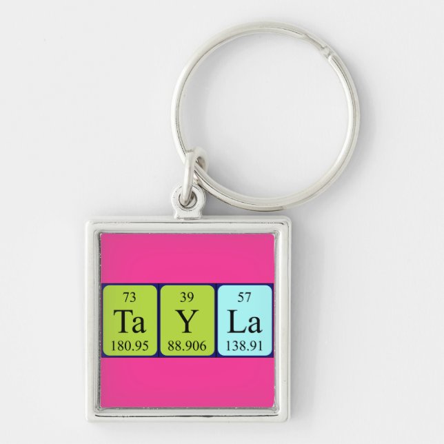 Tayla periodic table name keyring (Front)