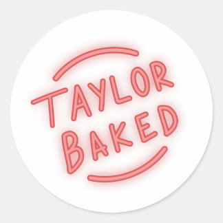Taylor Baked Neon Logo Stickers